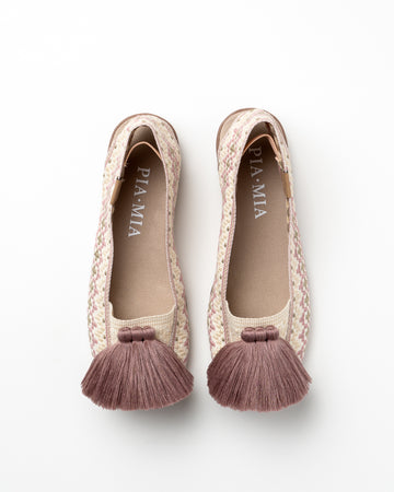 Alpargatas tejidas con pompones tallas 34-41 Rosina ADULTS