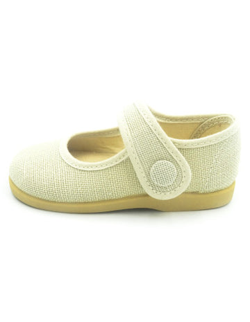Merceditas tipo lino Beige