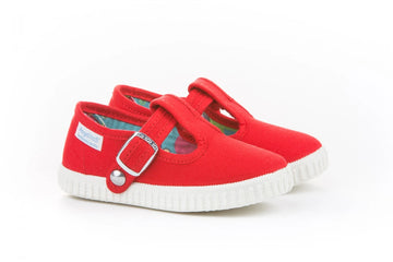 Pepitos en lona Rojo