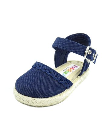 Zapatilla tipo esparteña lisas con puntillas Azul Marino