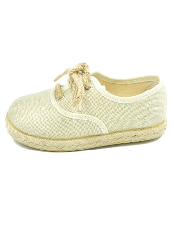 Zapatos de esparteña con cordones tipo soga beige