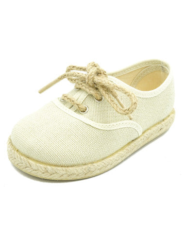 Zapatos de esparteña con cordones tipo soga beige