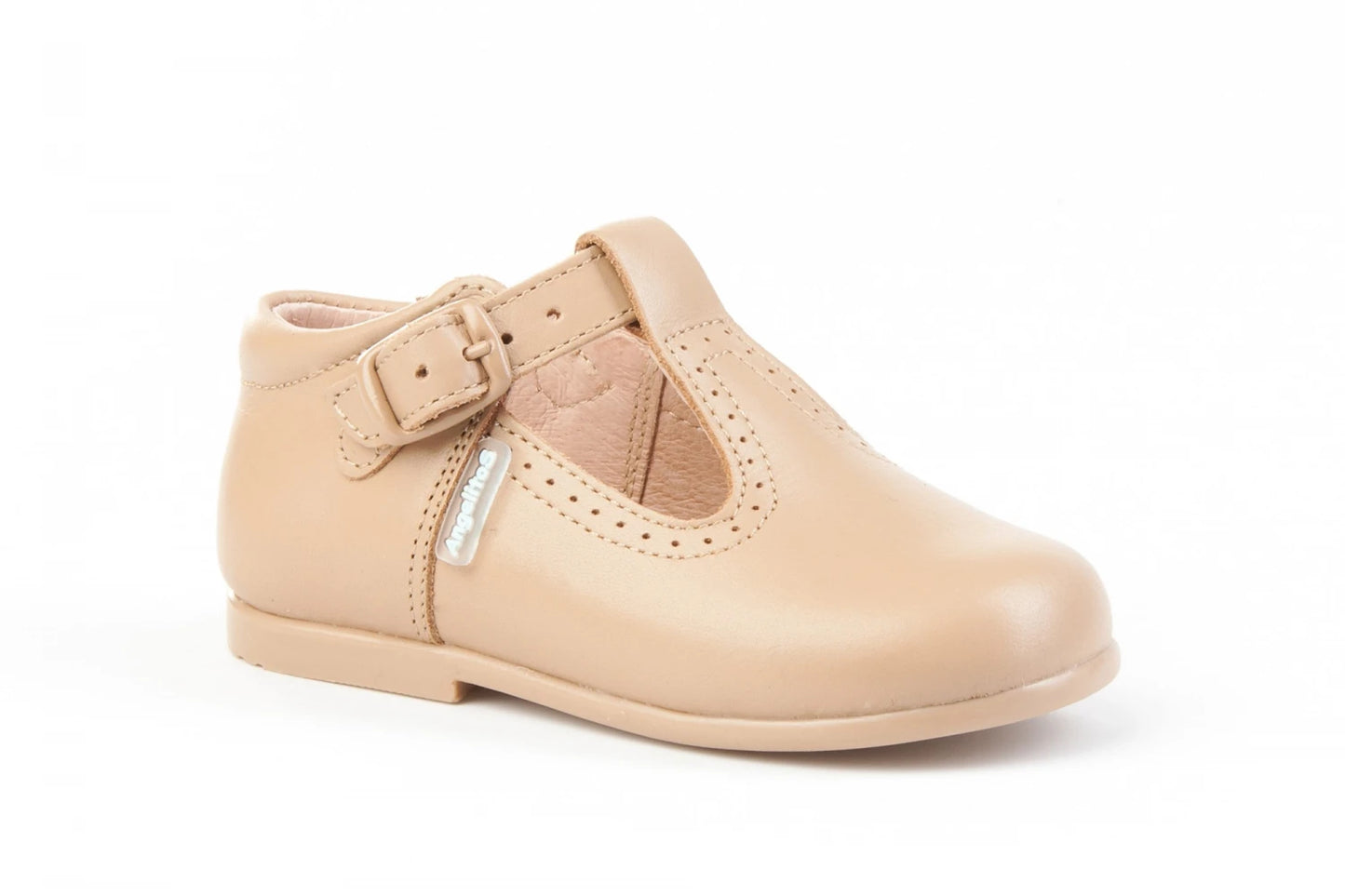 Pepito en piel con hebilla Camel
