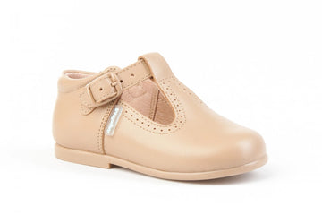 Pepito en piel con hebilla Camel