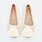 Alpargatas tejidas con pompones tallas 26-33 Daily cream KIDS