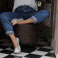 Alpargatas tejidas con pompones tallas 34-41 Blue Smoke ADULTS