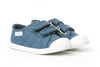 Bambas con doble velcro en lona Jeans