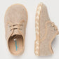 Blucher en lino con suela trenzada y cordones Beige