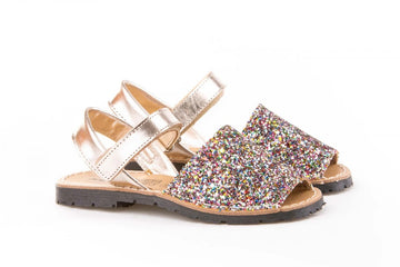 Menorquinas glitter cierre en velcro Multicolor