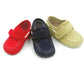 Mocasines en loneta con velcro cordon blanco laterales Azul Marino
