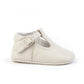 Pepito en piel suela blanda Beige
