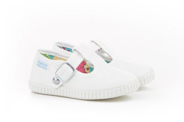 Pepitos en lona Blanco