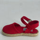 Zapatillas tipo esparteñas Rojo