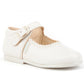 Merceditas en piel con hebilla Beige