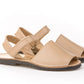 Menorquina lisas cierre en velcro Camel