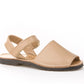 Menorquina lisas cierre en velcro Camel