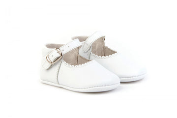 Merceditas en piel Blanco