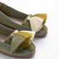 Alpargatas tejidas con pompones tallas 26-33 Olivo KIDS