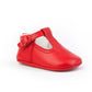 Pepito en piel suela blanda Rojo