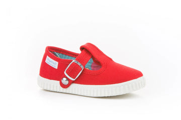Pepitos en lona Rojo
